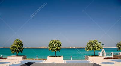 Promenade by sea in Abu Dhabi
