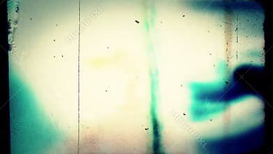 Grunge and scratches on old film leader