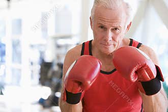 Man Boxing At Gym