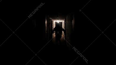 Thief in dark cellar