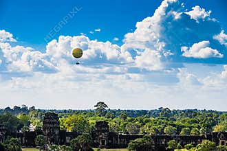 Balloons over Angkor wat