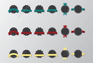 Simple grey badges