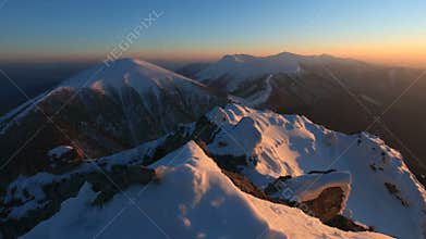 Mountain peak at winter - Roszutec - Slovakia mountain, Time lapse