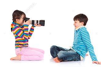 Girl taking a photo