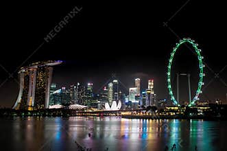2017 01 01 Timelapse of Singapore Skyline taken from Garden By The Bay South Entrance
