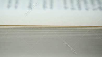Closeup browsing book