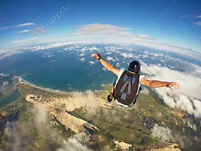 Amazing Skydiving in Brazil beach