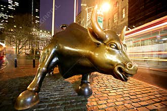 Bull in NY Wall Street