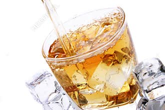 Cold glass of alcohol