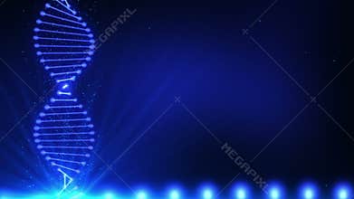 Animated DNA chain at 4K