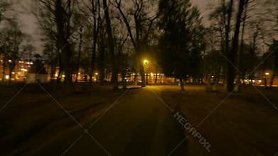 POV walking through old cemetery. 4K UHD