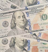 United States Currency Hundred Dollar Bills Background