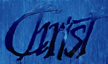 Jesus Christ Sign in Blue