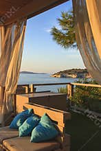 Summertime relax.The most beautiful coasts of Italy: bay of Vieste.-Apulia, Gargano -