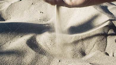 Handful of sand detail