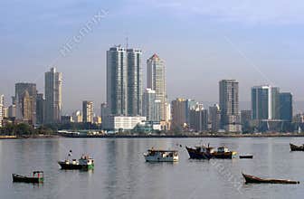 Panama city buildings coastline