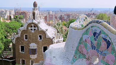 Barcelona, Spain Park Guell Casa del Guarda - Porters Lodge.