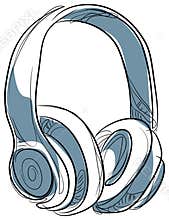 Head phone clip art