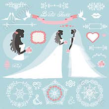 Wedding bridal shower winter decor set