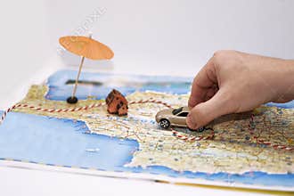 Abstract idea of rent a car.