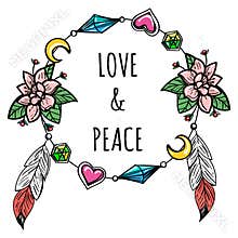 Boho wreath with sign