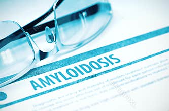 Diagnosis - Amyloidosis. Medicine Concept. 3D Illustration.