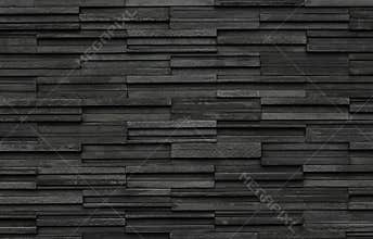 Black Bricks slate texture background, slate stone wall texture