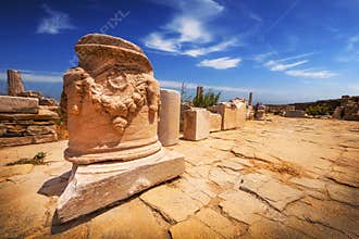 Ancient ruins on the island of Delos