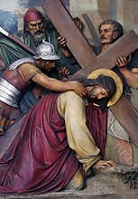 3rd Stations of the Cross, Jesus falls the first time