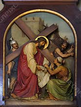 6th Stations of the Cross, Veronica wipes the face of Jesus