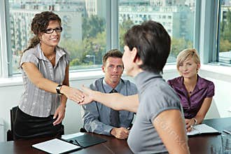 Business people at job interview
