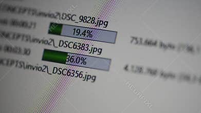 Percentage complete upload