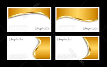 Gold business cards templates