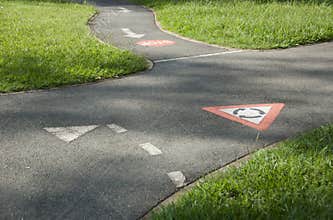 Road rules training cycling track