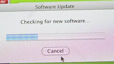 Apple Computers MacOS 10.6.8 update seen on iMac pro computer