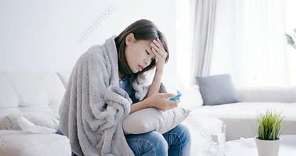 Woman get sick and fever