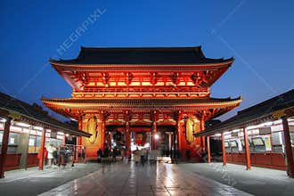 Gate at Senso-ji Temple in Asakusa, Tokyo, Japan