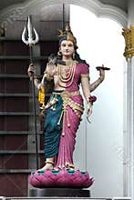 Close up outdoor Shiva statue of Hinduism God in Bangkok, Thailand