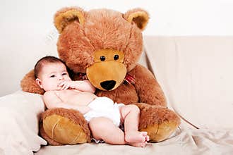 Baby with bear