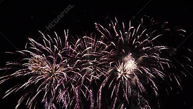 High definition fireworks display full HD