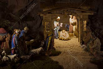 Nativity scene, Christmas, Birth of Jesus, Mary, Joseph, Christian
