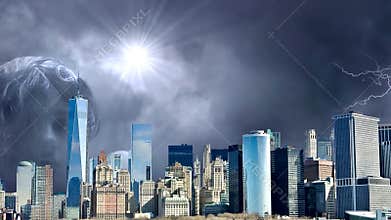 Amazing Fantasy City Animation, Fantasy New York City Animation. Apocalypse of New York