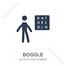 Boggle icon. Trendy flat vector Boggle icon on white background