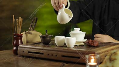 Traditional Chinese tea brewing