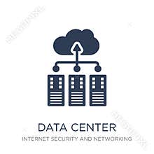 Data center icon. Trendy flat vector Data center icon on white b