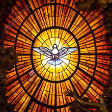 Throne Bernini Holy Spirit Dove, Saint Peter`s Basilica in Rome