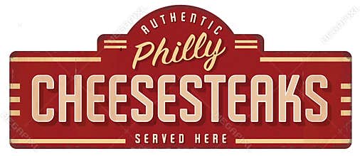 Cheesesteak Sign Vintage