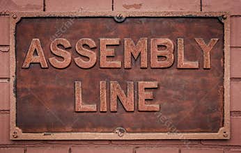 Manufacturing Assembly Line Sign