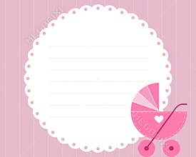 Baby girl arrival card
