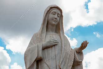 Statue of Mary on Apparition Hill in Medjugorje, Bosnia-Herzegovina
